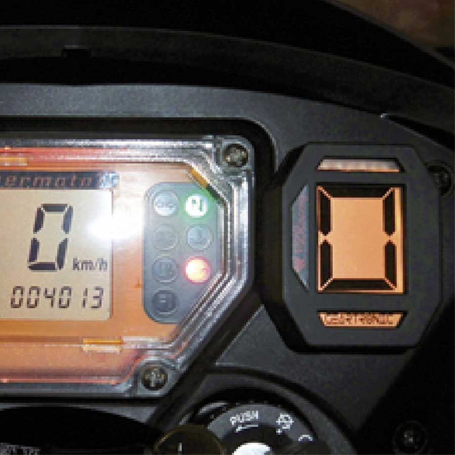 Elektronische Ganganzeige für Motorräder mit elektronischem Tacho